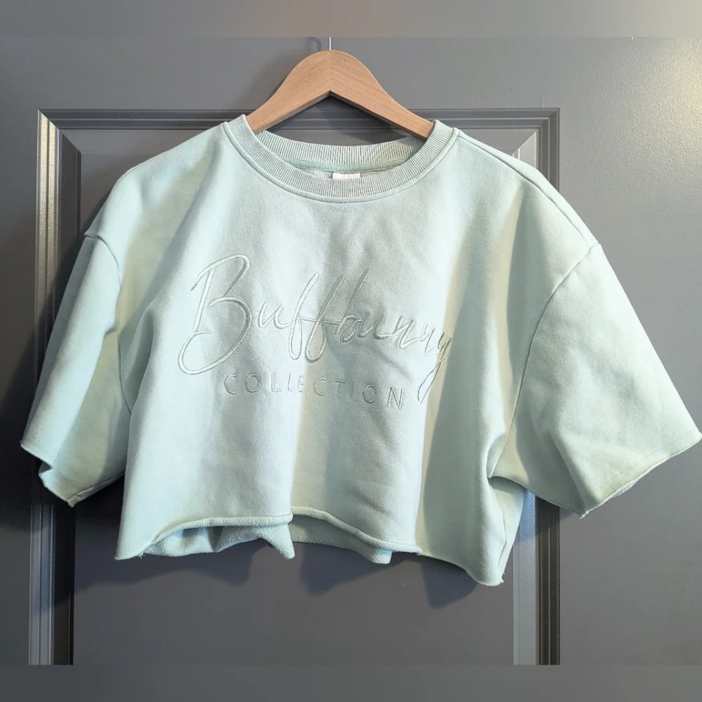 *Like New!* BuffBunny Cloud Crop Short sleeve Top in Mojave Mint - Picture 2 of 5